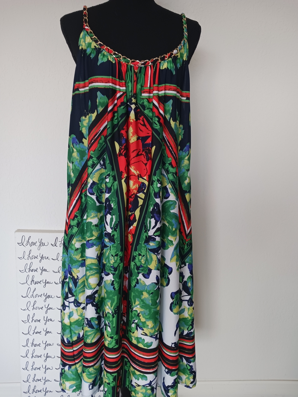 db established in 1962 Tropical Floral Print Midi Dress XL XXL EUC